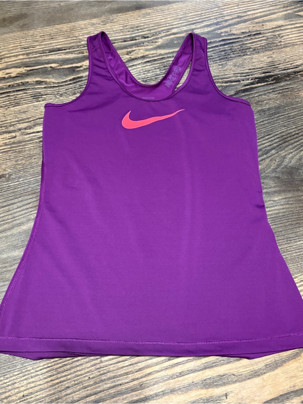 Nike Purple Tank Top with orange Swoosh